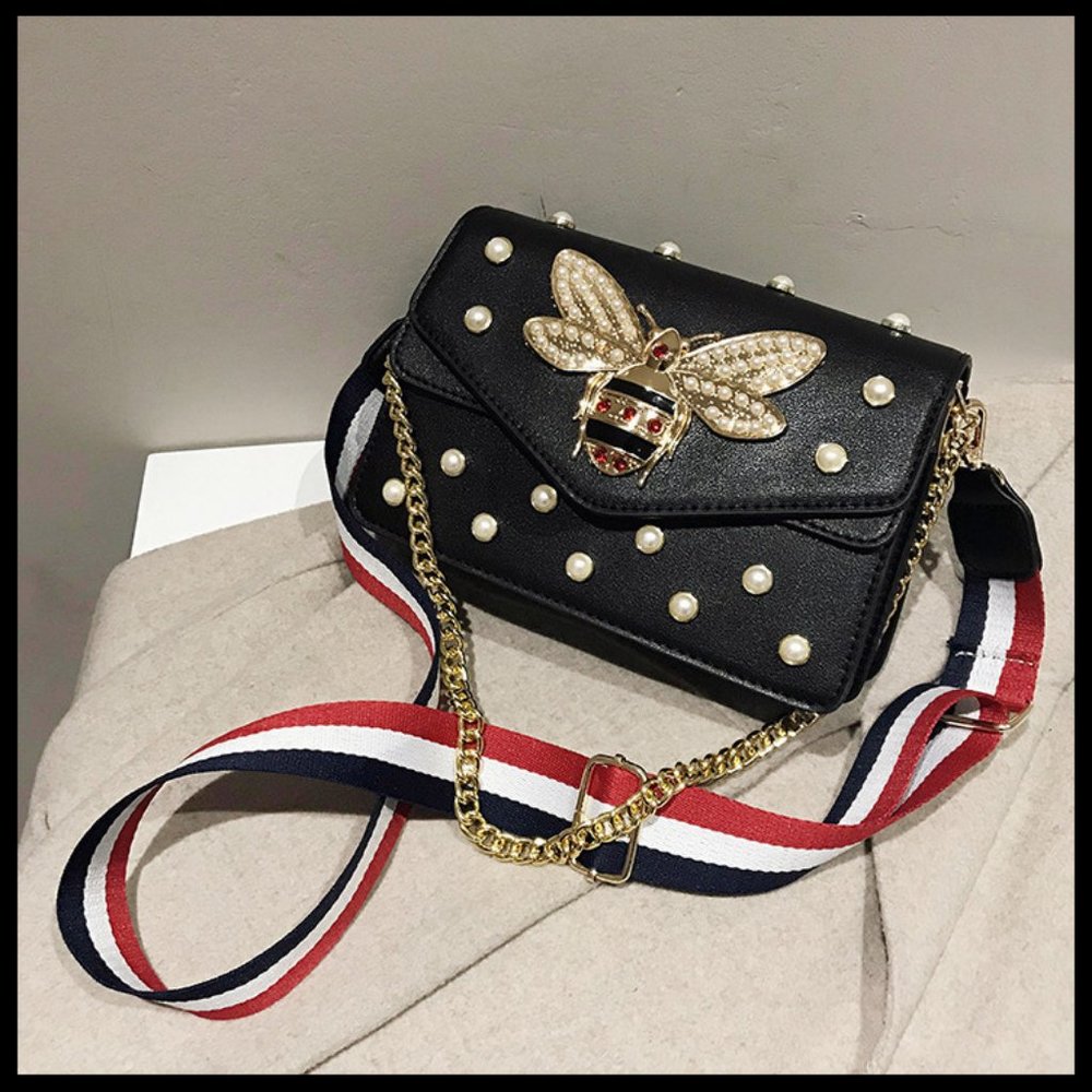NEW AVA Pearl Bee Shoulder Bag Crossbody - Picture 3 of 14